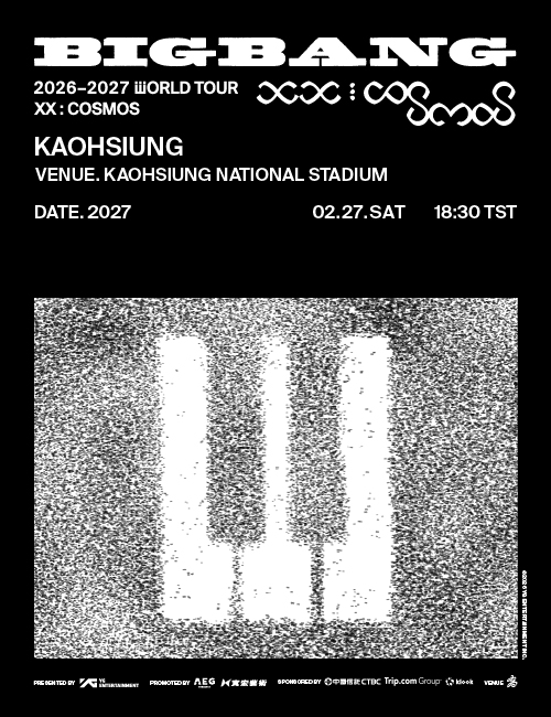 【2/27場次】BIGBANG 2026-2027 WORLD TOUR〈 XX:COSMOS 〉IN KAOHSIUNG 演唱會海報